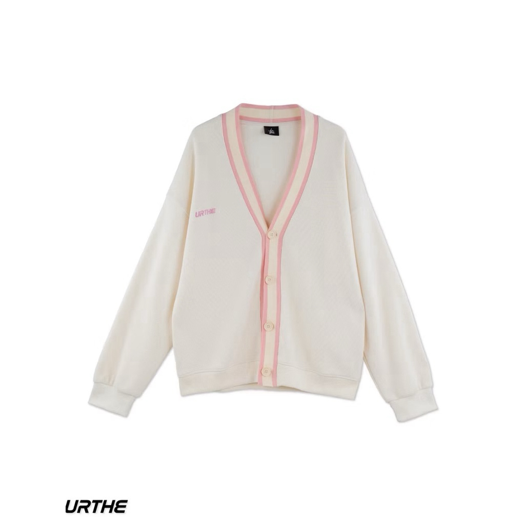 URTHE - เสื้อคาร์ดิแกน เสื้อกันหนาว Oversize รุ่น V-NECK CARDIGAN