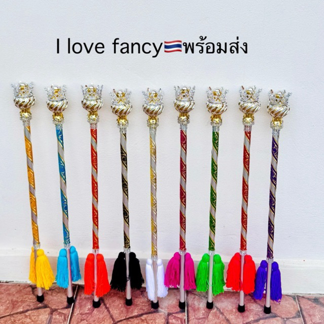 ไม้คฑาดรัมเมเยอร์ ลายไทย+มงกุฏ พร้อมส่ง
