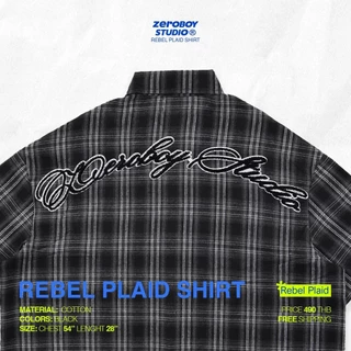 ZEROBOY® —REBEL PLAID SHIRT เสื้อเชิ้ตแขนสั้นลายสก็อต