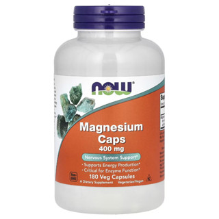 exp.03/2029 Now Magnesium caps 400 mg 180 Veg Capsules แมกนี…