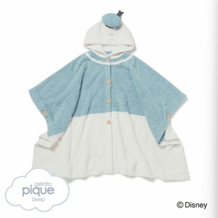G017 เสื้อคลุมมีฮู้ดผ้าฟูแบบปอนโช โดนัลด์ดั๊ก Baby Moco - รูปที่ 3