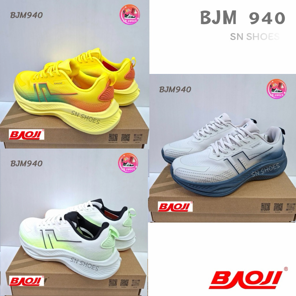 รองเท้าผ้าใบ BAOJI เเท้100% BJM 940 รองเท้าผ้าใบผู้ชาย ไซร้ 41-45