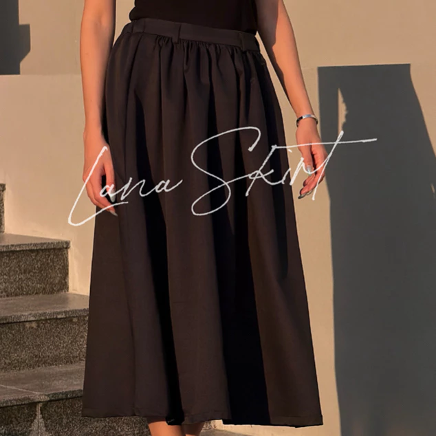 SEASON STUDIO - LANA SKIRT / กระโปรงยาว ทรงวอลลุ่ม ซับในทั้งตัว