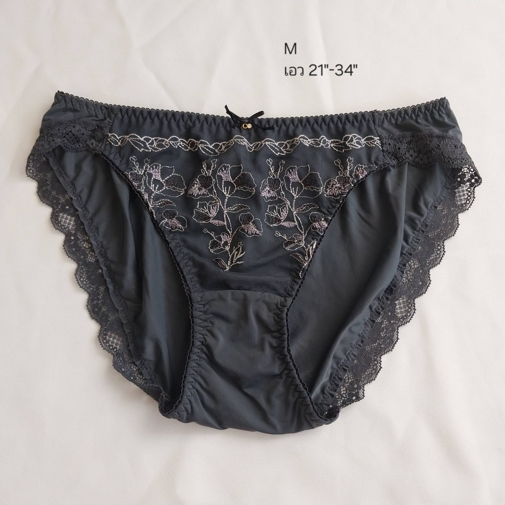 M / Tutu anna กางเกงในญี่ปุ่น ลูกไม้สวย สีกรม
