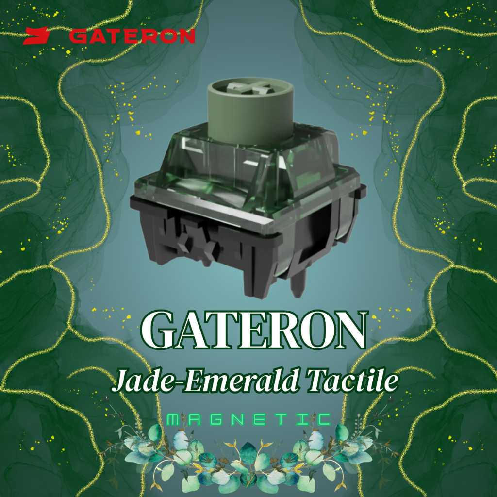 (พร้อมส่ง) GATERON Magnetic Jade Emerald Tactile