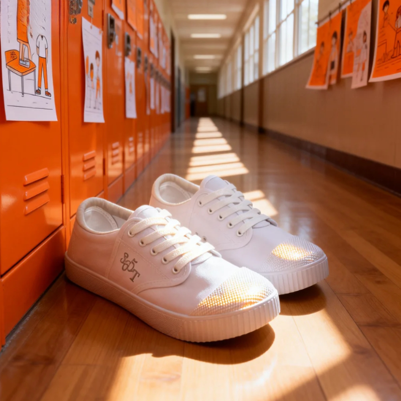 รองเท้านักเรียนชาย ผ้าใบกีฬา ใส่เรียนประจำวัน น้ำหนักเบา ไม่อับเท้า ไซส์ 31–45 ส่งจากไทย 365T - รูปที่ 3