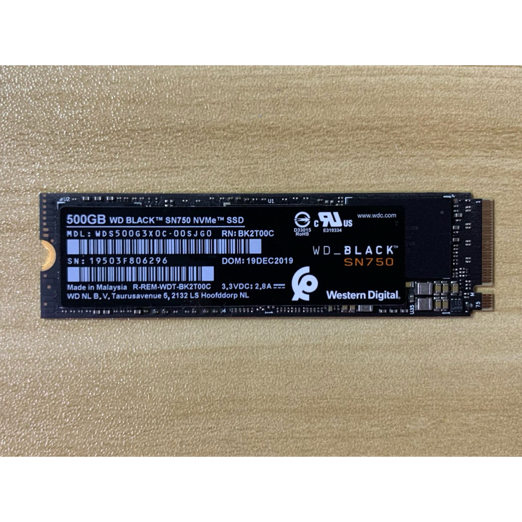 WD BLACK SN750 500GB NVMe