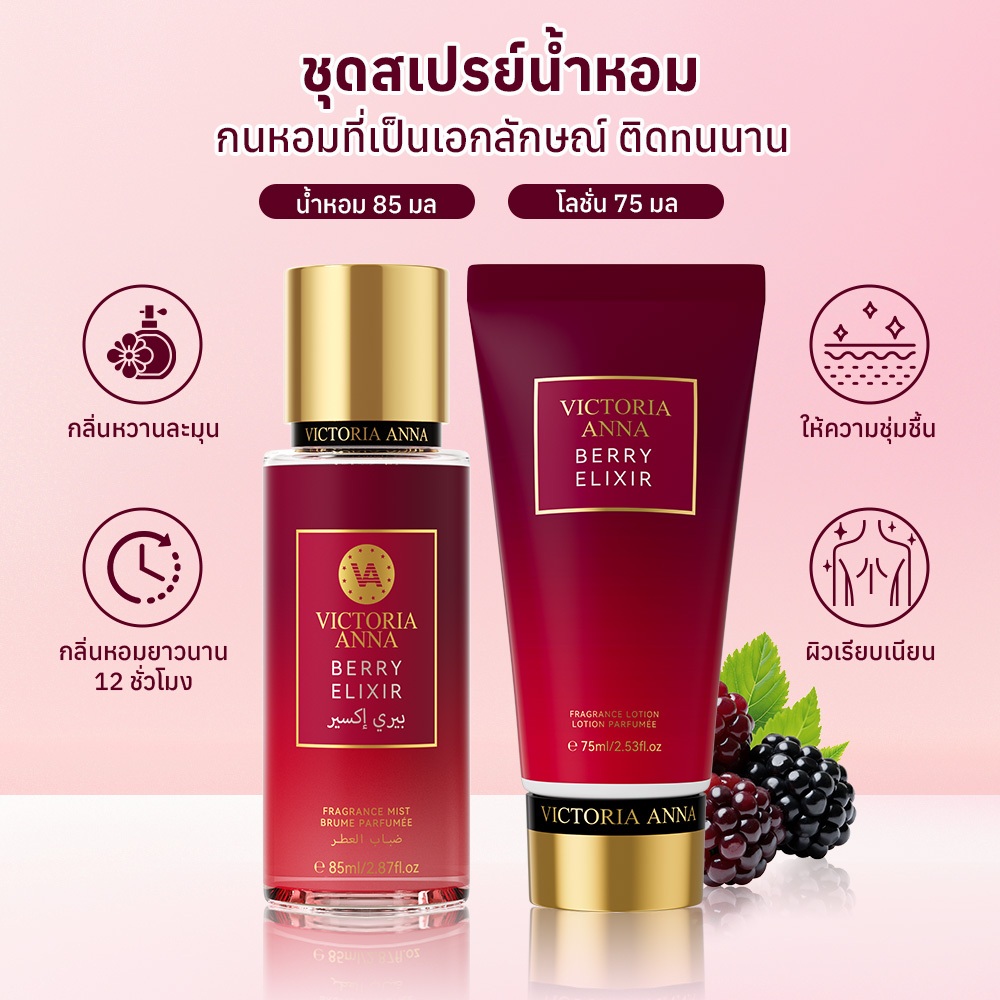 ชุดน้ําหอมและโลชั่นบํารุงผิว Victoria Anna perfume ส้มโอแดฟโฟดิล eau de parfum (EDT), ชุดของขวัญวันหยุด - รูปที่ 2