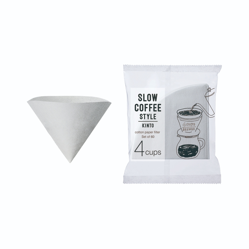 KINTO SCS Cotton Paper Filter | กระดาษกรองกาแฟเยื่อฝ้าย (2Cups, 4 Cups) บรรจุ 60 แผ่น
