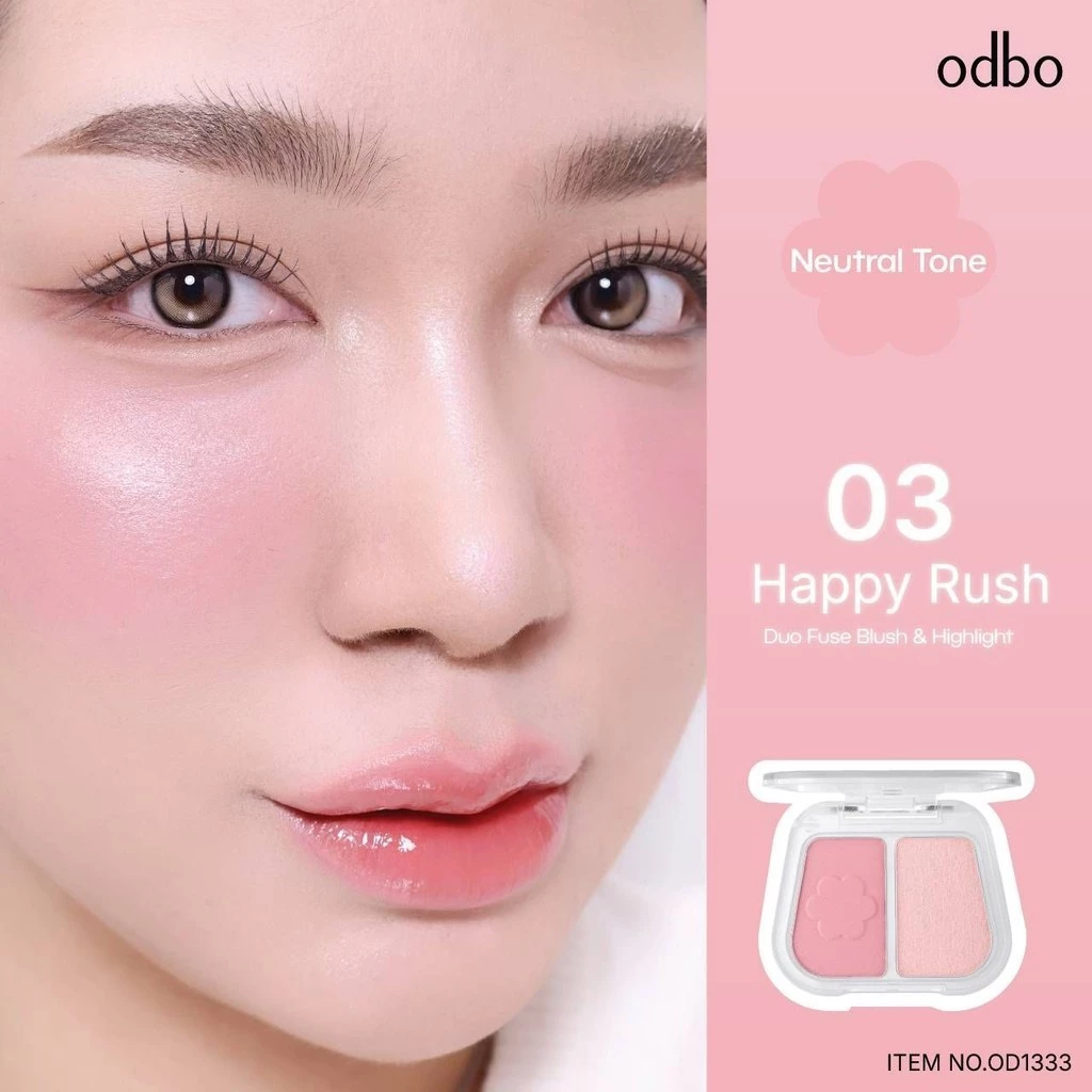 Odbo Duo Fuse Blush & Highlight สี 05 CHEER DATE thumbnail 5
