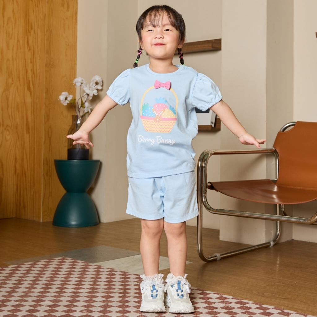 e'clat ชุดเซ็ท เสื้อเด็ก กางเกงเด็ก ชุดเด็กผู้หญิง 1-6ปี ผ้ายืดJersey100%cotton 2ชิ้น น่ารัก 8151