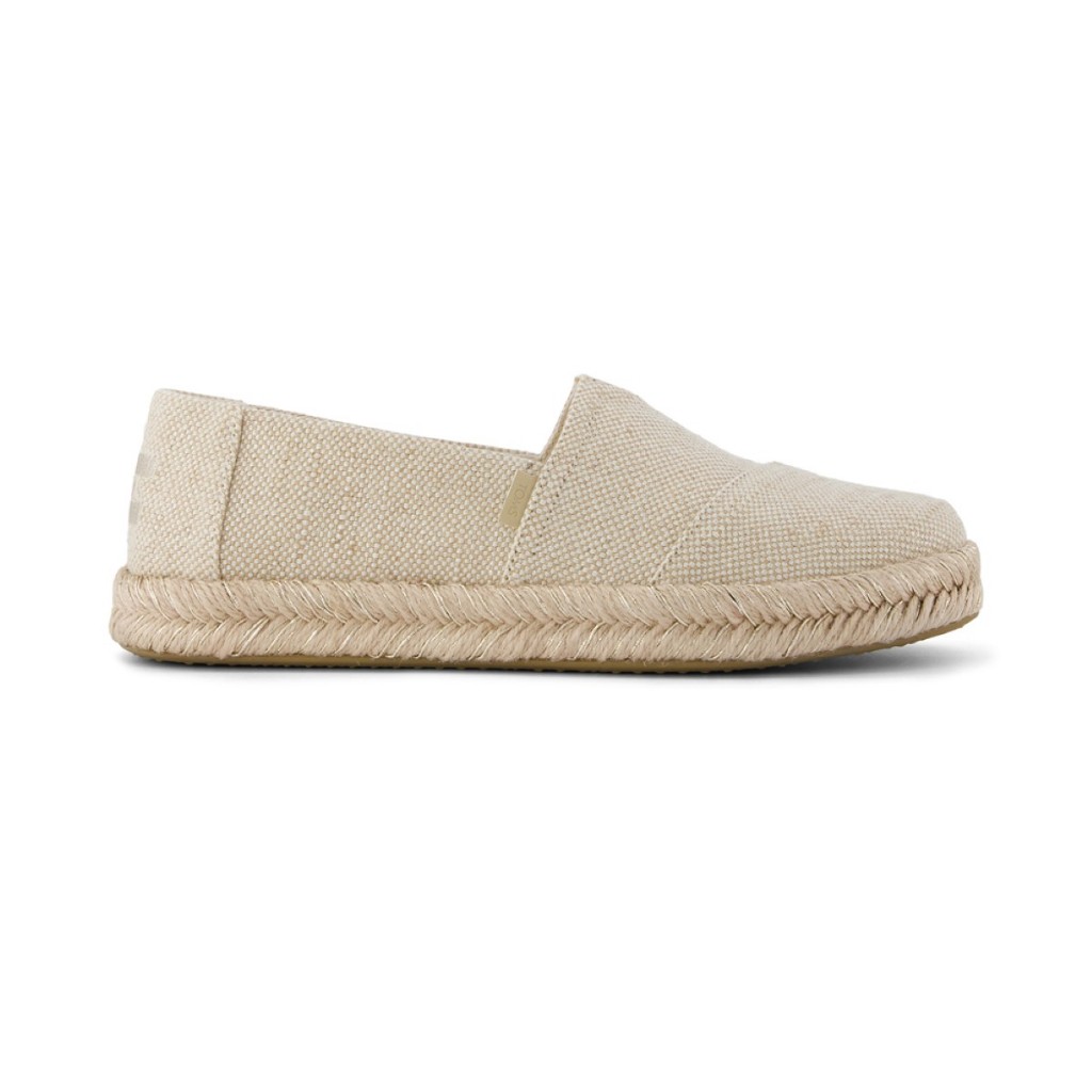 TOMS รองเท้าลำลองผู้หญิง รุ่น Alpargata Rope 2.0 Champagne Glimmer Slub Canvas (CG) รองเท้าลิขสิทธิ์แท้ – โปรปัง