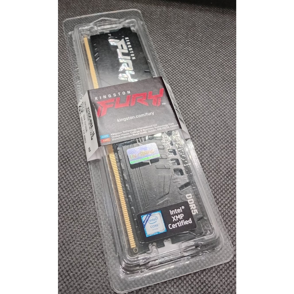 16GB (16GBx1) DDR5 5200MHz RAM (หน่วยความจำ) KINGSTON FURY BEAST DDR5 (BLACK) (KF552C40BB-16)