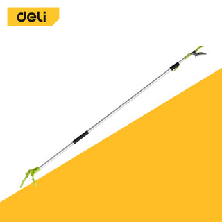Deli กรรไกรตัดกิ่งไม้สูง ยืดได้ถึง 3,4 เมตร ด้ามยาว พร้อมใบมีด SK5 ทนทาน Fruit picking