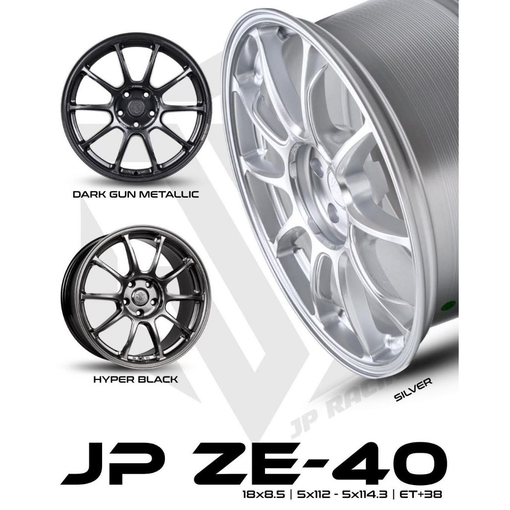 ล้อซิ่งZE-40 (ล้อเบา) ขอบ18 กว้าง8.5 ET+38 5รู112-114.3 (งานJP รับประกัน 1ปี)⭐