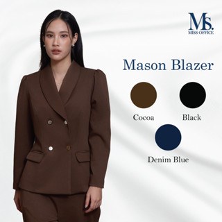 Miss Office เสื้อสูทเข้ารูปแขนพอง กระดุม 4 เม็ด (Mason Blaze…