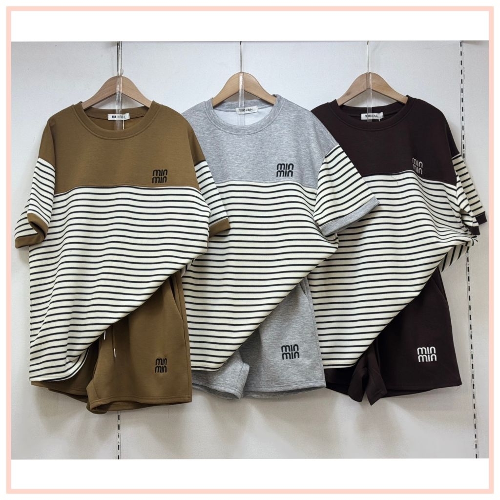 ❌ สินค้าแบบใหม่ ❌ ชุดเซท 2 ชิ้น (มี 2 แบบ หลายสี) Be Chic เสื้อโอเวอร์ไซส์ + กางเกงขาสั้น ผ้าเนื้อดีงานสวย ชุดสวยๆ