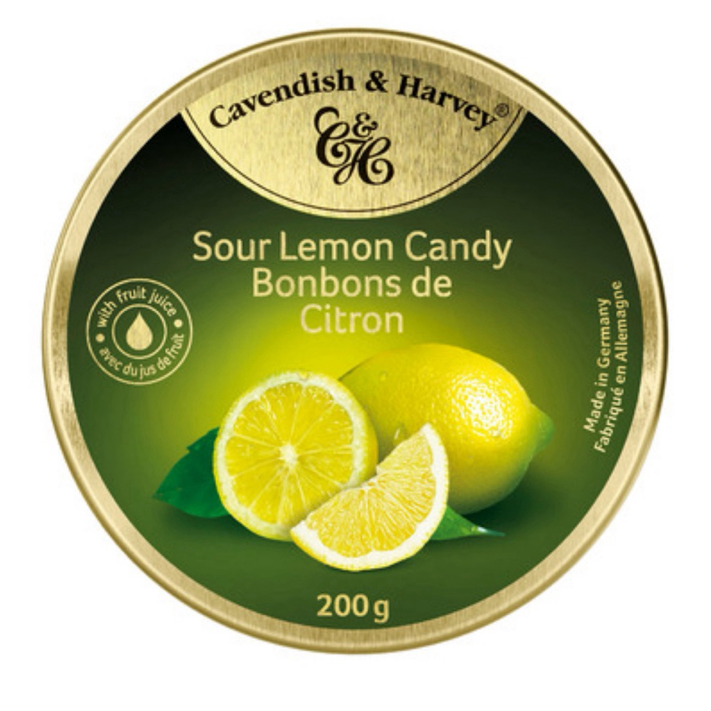 Cavendish & Harvey Sour Lemon Candy/Sour Cherry/Mixed Fruit Drops Candy 200g