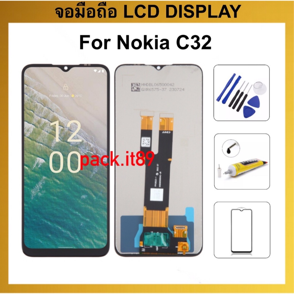 หน้าจอ Nokia C32, TA-1534, TA-1558, TA-1542, TA-1548 จอแสดงผล LCD Touch Screen Digitizer Assembly