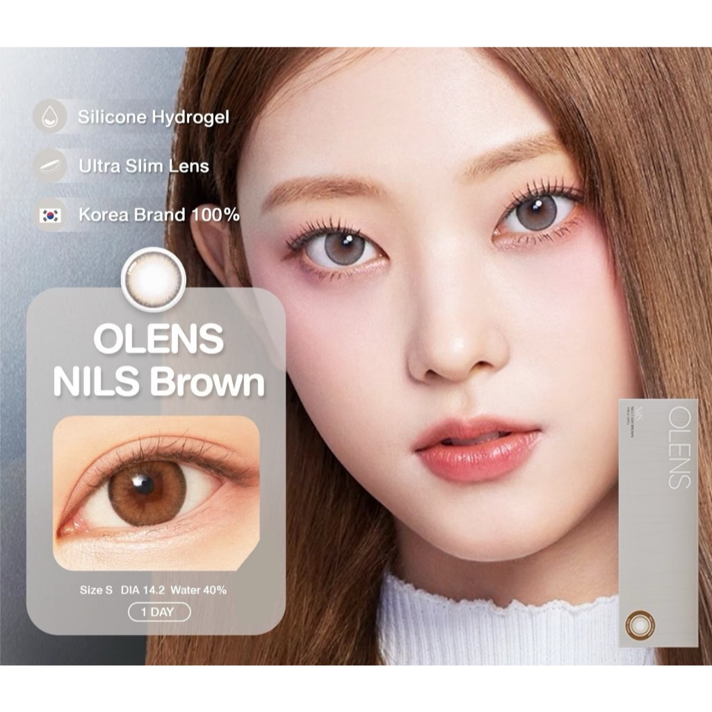 (💥Flash Sale ไม่แถมตลับ 💥) Olens คอนแทคเลนส์เกาหลี รุ่น Ending / Realring / Nils 20pcs 10คู่ เลนส์รา