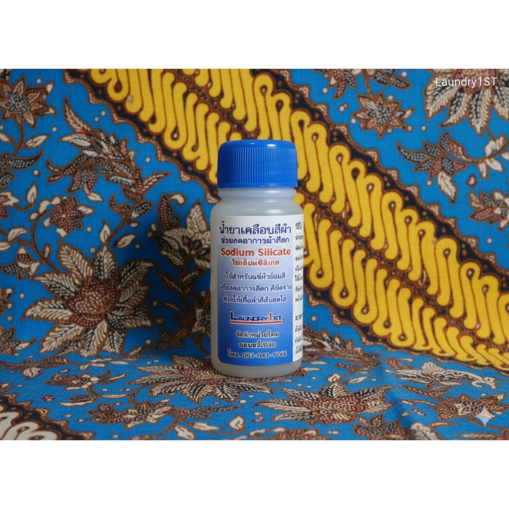 น้ำยาเคลือบสีผ้า น้ำยาลดอาการผ้าสีตก สำหรับผ้าย้อม ผ้าฝ้าย Sodium Silicate (น้ำแก้วหรือน้ำยาแก้ว)