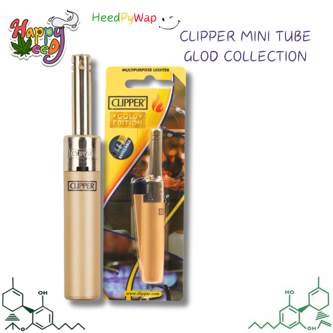 [ราคาต่อ1 ชิ้น] ไฟแชค ไฟคลิปเปอร์ CLIPPER MINI TUBE | Gold Collection