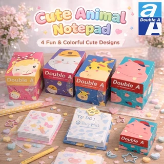 กระดาษโน๊ต Mini Box Double A Fancy 600 แผ่น หนา 80g ขนาด 60*83 มม. (คละลาย)