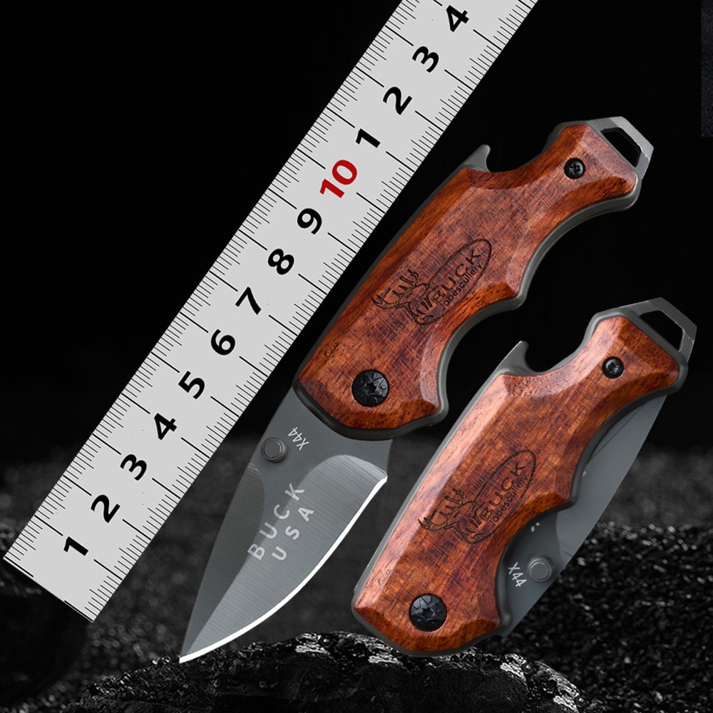 มีดพับพกพา มีดพับสแตนเลส อเนกประสงค์ ใช้ตั้งแคมป์ ปอกผลไม้ Outdoor Stainless Steel Folding  Pocket Knife