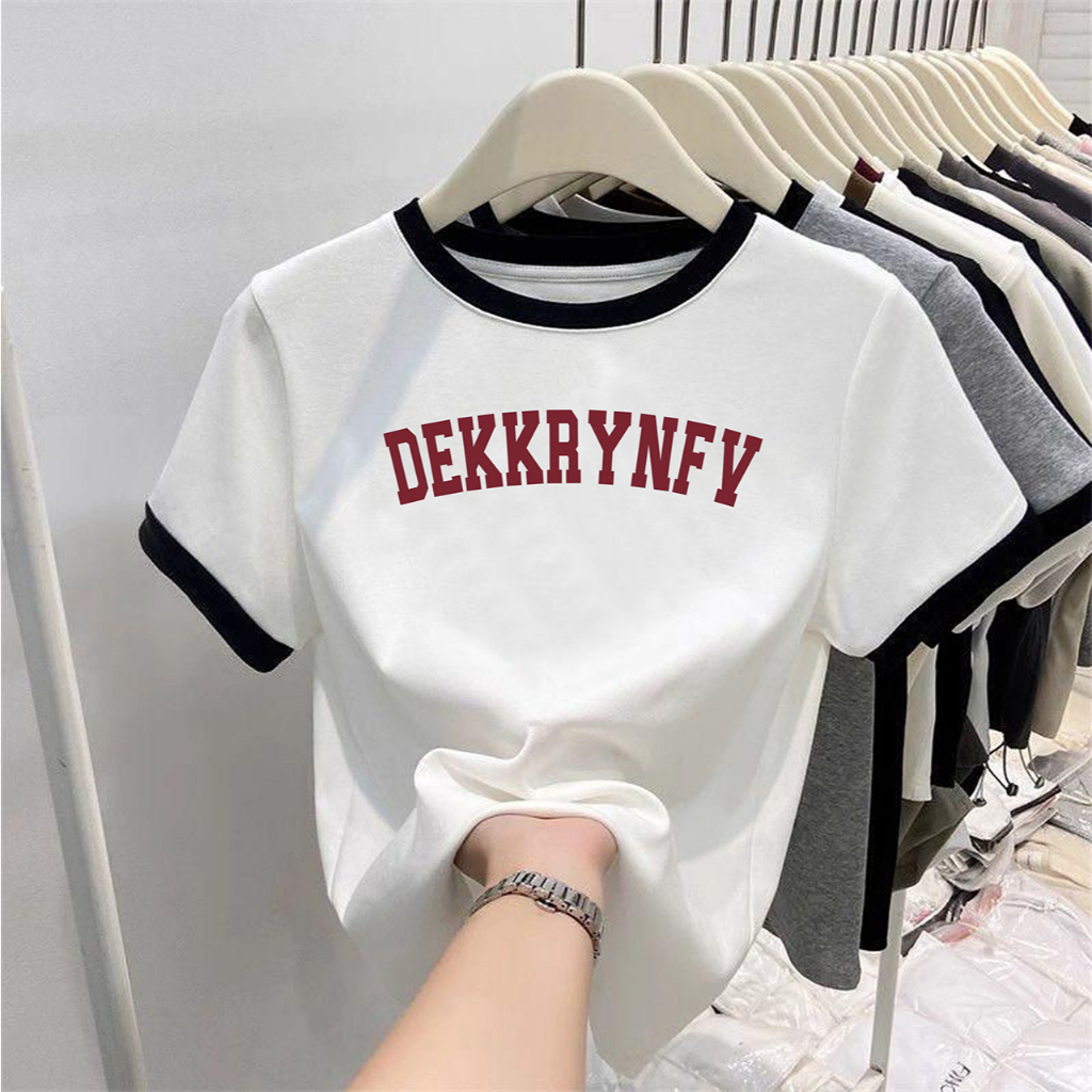 ✨【จัดส่งภายใน 24 ชั่วโมง】เสื้อยืดผู้หญิง เสื้อยืดแขนสั้นคอกลม เสื้อยืด เสื้อยืดคอกลม แฟชั่นเกาหลี