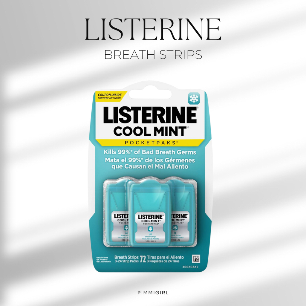 Listerine PocketPaks Breath Strips | Cool Mint / Freshburst แผ่นระงับกลิ่นปาก พกพา ฆ่าเชื้อ99%