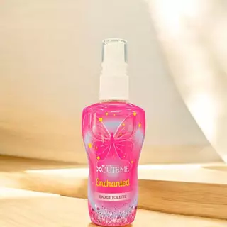 (เดิม)(ผีเสื้อ) เอ็กซ์คิวท์มีน้ำหอม สำหรับผิวกาย และเสื้อผ้า 45ml.