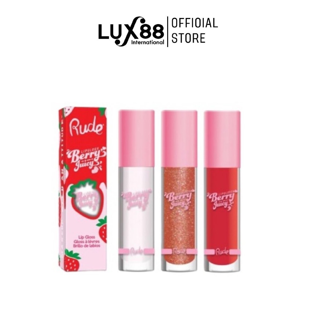 RUDE BERRY JUICY LIP GLOSS 4g ลิปกลอส Vegan จากอเมริกา รุ่นขายดี เนื้อลิปไม่เหนียว
