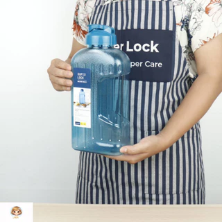 ขวดน้ำพลาสติก Super Lock ความจุ 2 ลิตร ปราศจากสารก่อมะเร็ง (BPA Free) มีไมโครแบน ล้างทำความสะอาดง่าย