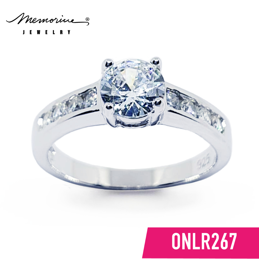 Memorine Jewelry แหวนเงินแท้ 925 ฝังเพชรสวิส (CZ) : ONLR267