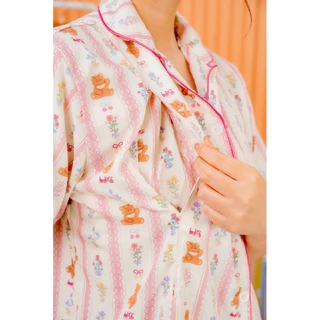 ชุดนอนให้นม - Hugaboo (teddy bear) แขนสั้น-ขายาว