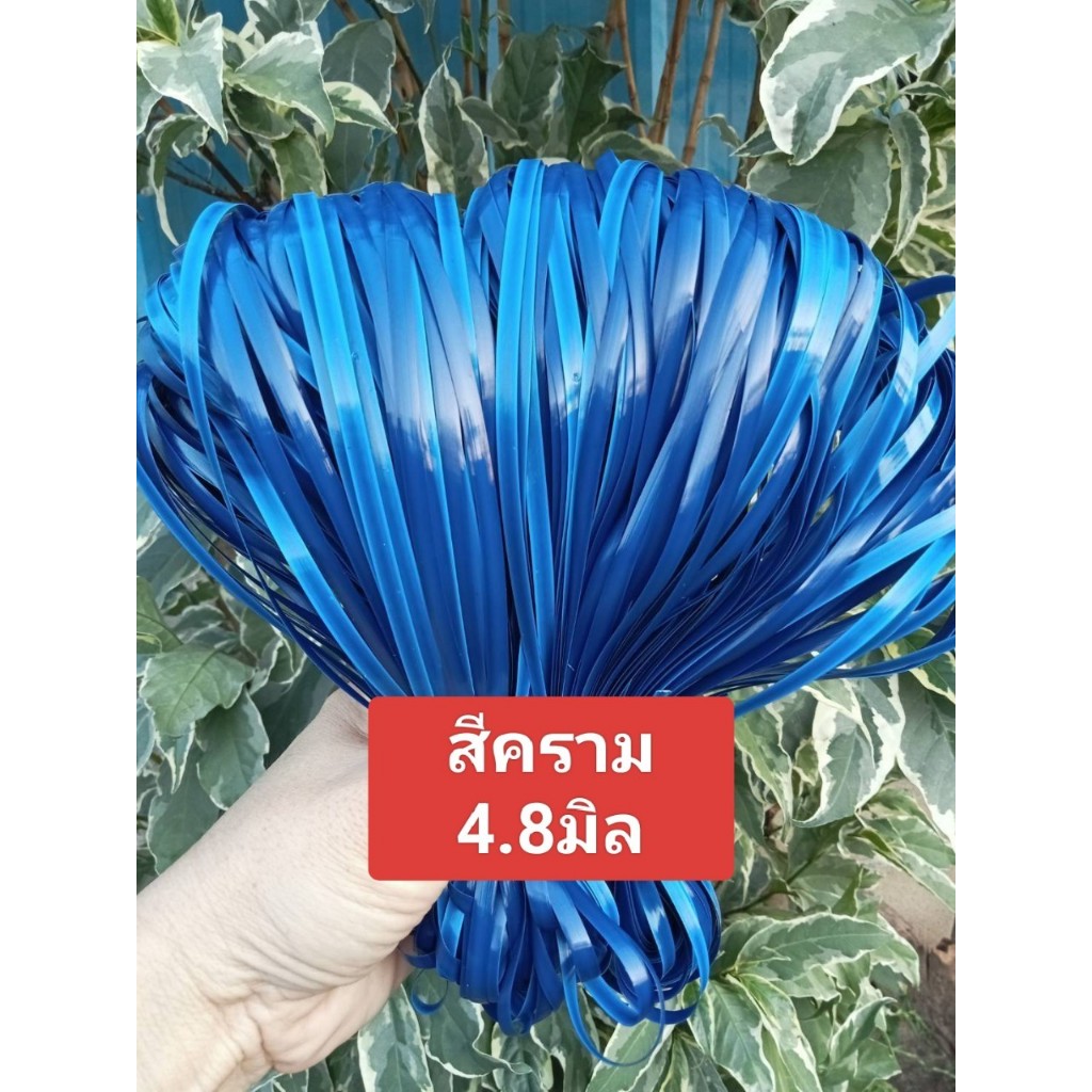 เส้นหวายเทียม สีน้ำเงิน ขนาด 4.8 มิล มัดเล็ก (1 มัด น้ำหนัก 80-90 กรัม) ราคา ถูกที่สุด ดีลบีเคเค แกลเลอรีภาพที่ 3