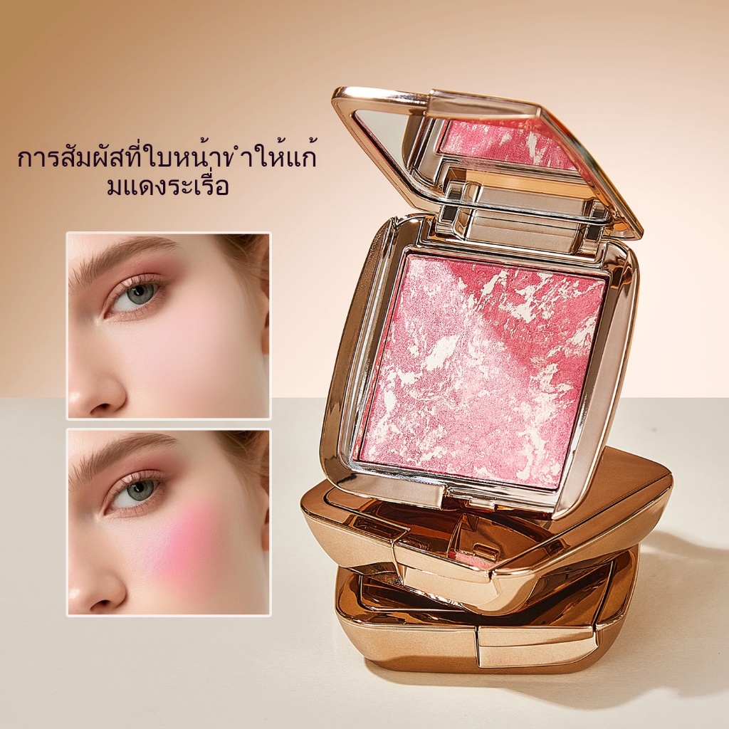 【BelleCarved】บลัชออนหินอ่อน บลัชไฮไลท์ ผงไม่ฟุ้งกระจาย ใช้ในชีวิตประจำวันและงานปาร์ตี้ - รูปที่ 2