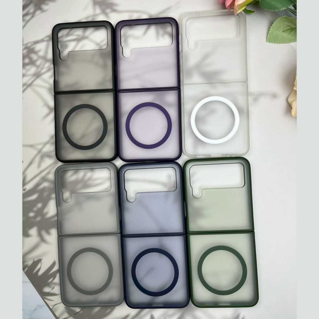 DECON DC13 Flip3/Flip4 Case Mag เคสหลังขุ่น ขอบสี รองรับ ชาร์จแม่เหล็ก ( THพร้อมส่ง ในไทย )