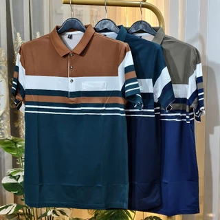 เสื้อโปโลสุภาพ ผู้ชาย แขนสั้น ใส่สบาย ไม่ร้อนผ้าระบายอากาศดีเรียบหรูดูดีทุกโอกาส