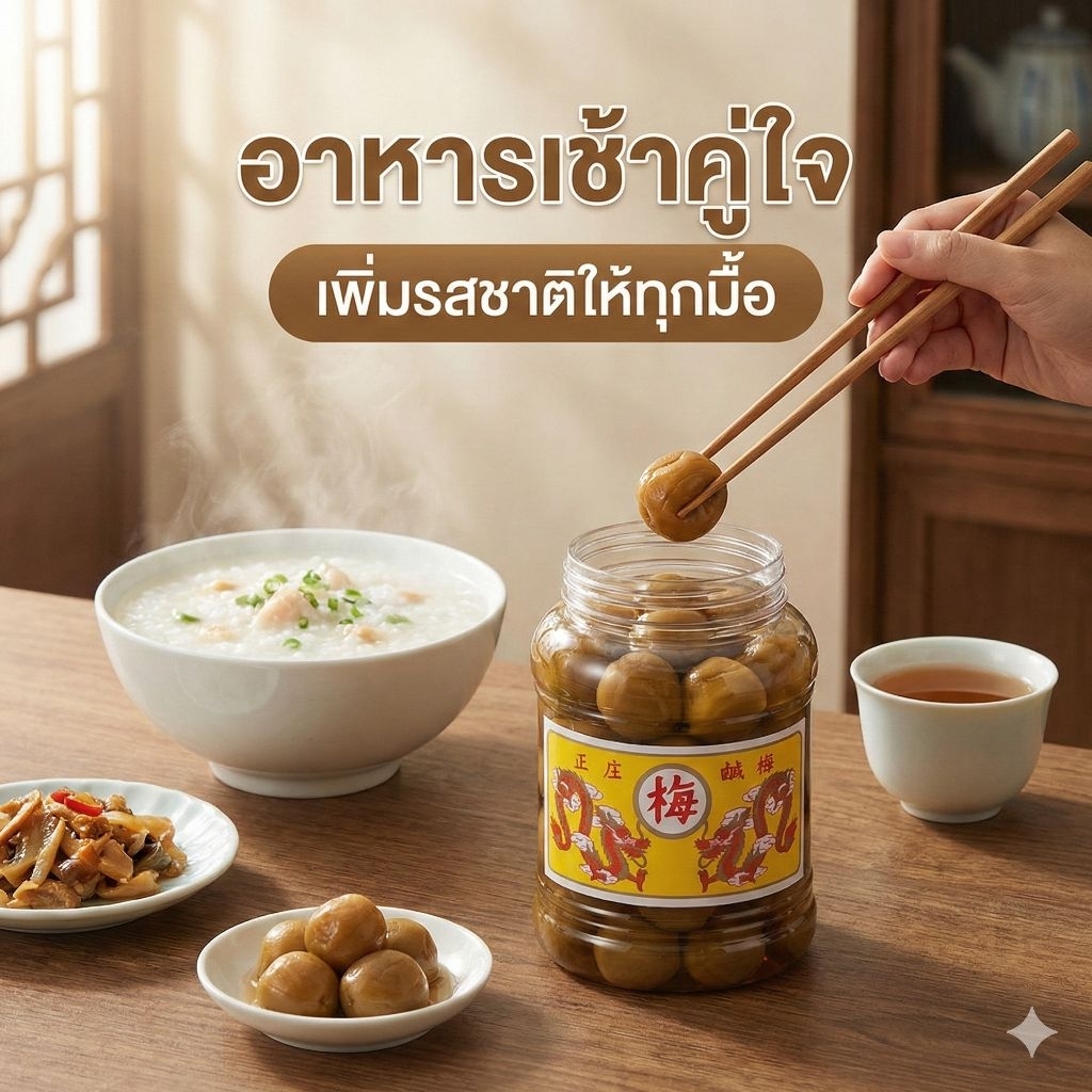 🍑SDragon บ๊วยดอง ตรา มังกร (ฝาสีแดง) ขนาด เล็ก A5,กลาง A4.🍑 - รูปที่ 3