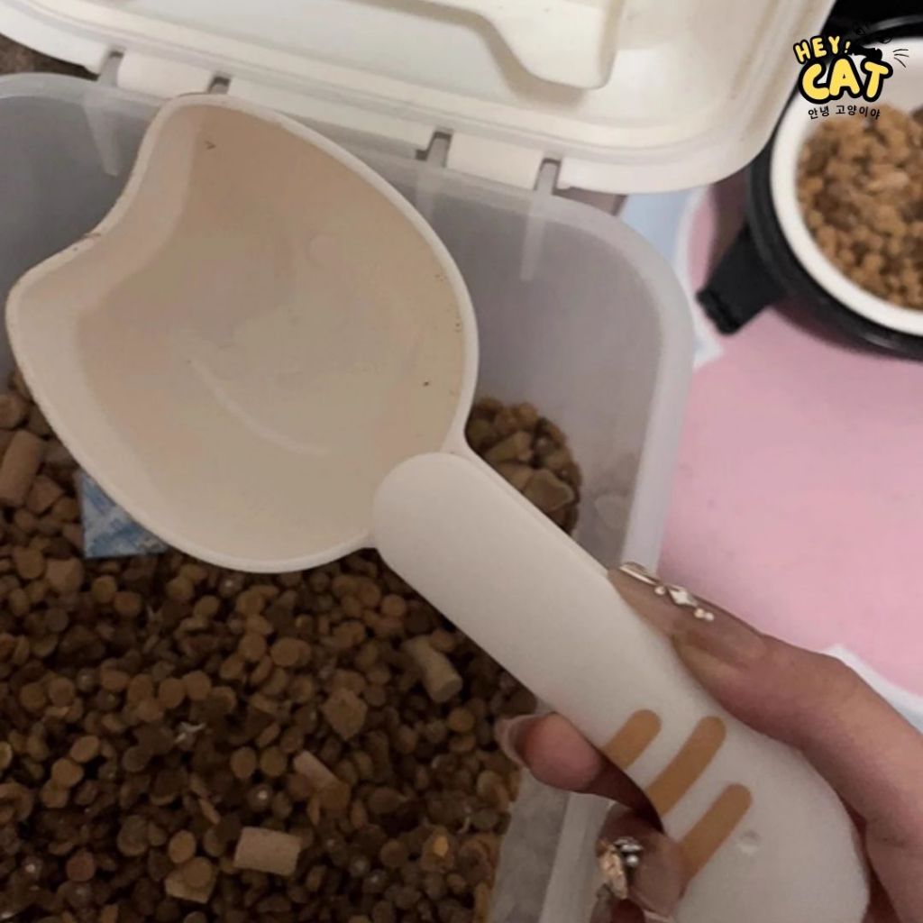 Heycat ช้อนตักอาหารเม็ดหางแมว ช้อนแมว ช้อนตักอาหารแมว ทำจากวัสดุ Food grade สามารถช่วยซีลถุงได้ - รูปที่ 3