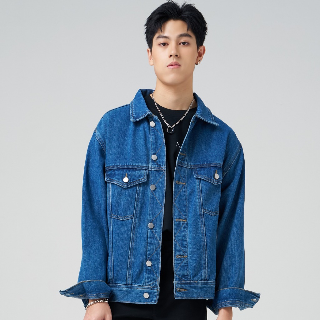 Niyom Jeans : รุ่น JK10 เสื้อแจ็คเก็ตยีนส์ Unisex
