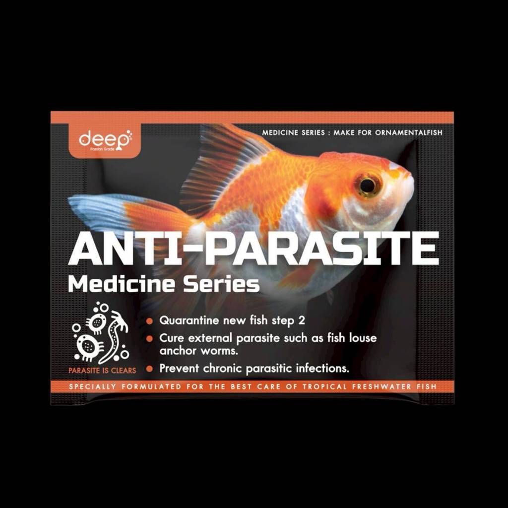 Deep  Biotech ผลิตภัณฑ์ดูแลปลาสวยงาม กำจัดเห็บ หนอนสมอ ปรสิต ทำน้ำใส (ชนิดผง ขนาด 5g)