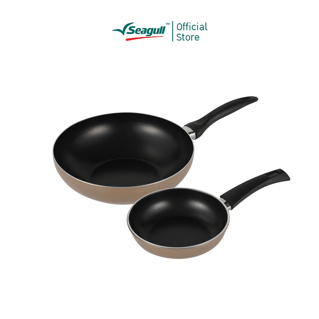 Seagull ชุดกระทะนอนสติ๊ก อีซี่ (2 ชิ้น) Easy Non-stick Fry Pan Set