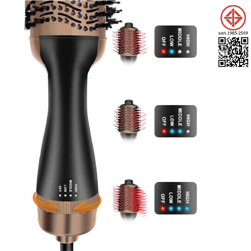 SANER หวีไดร์เป่าผม วอลลุ่ม 4in1 เป่าแห้ง ไดร์วอลลุ่ม ไดร์ตรง ฟาร่า เป็นธรรมชาติ ผมสวย ONE-STEP HAIR DRYER & VOLUMIZER - รูปที่ 5