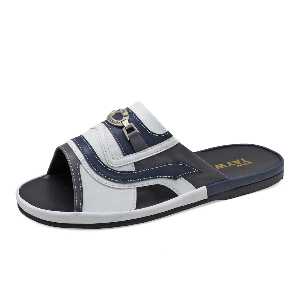 TAYWINแท้ เทวินทร์แท้ รองเท้าแตะ SKF-40 Size38-46 หนังไมโครไฟเบอร์นิ่มเทาแก่-นิ่มขาว-กรมท่า