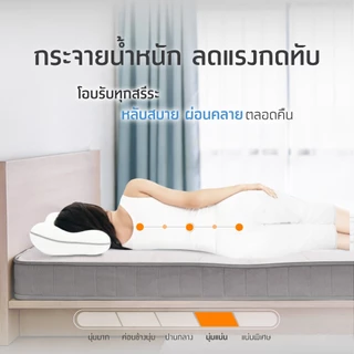 INDEX LIVING MALL ที่นอน รุ่นรีแล็กเซอร์ หนา 8 นิ้ว พร้อมหมอน 2 ใบ - สีขาว/เทา (เลือกขนาดได้)