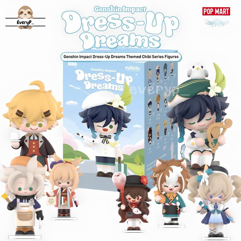 (ส่งด่วน) กล่องสุ่ม ✈️ Genshin Impact Dress-Up Dreams Themed Chibi Series Figures เกนชินอิมแพ็ค game