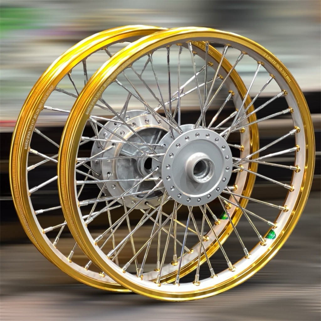 ชุดล้อพร้อมประกอบAKRONTขอบจิกยกขอบงานเลเซอร์ขอบ ดุมยาซากิ-ดุมแท้-ซี่รวดGUSO ล้อเจาะตายิงทรายกลาง (ขน