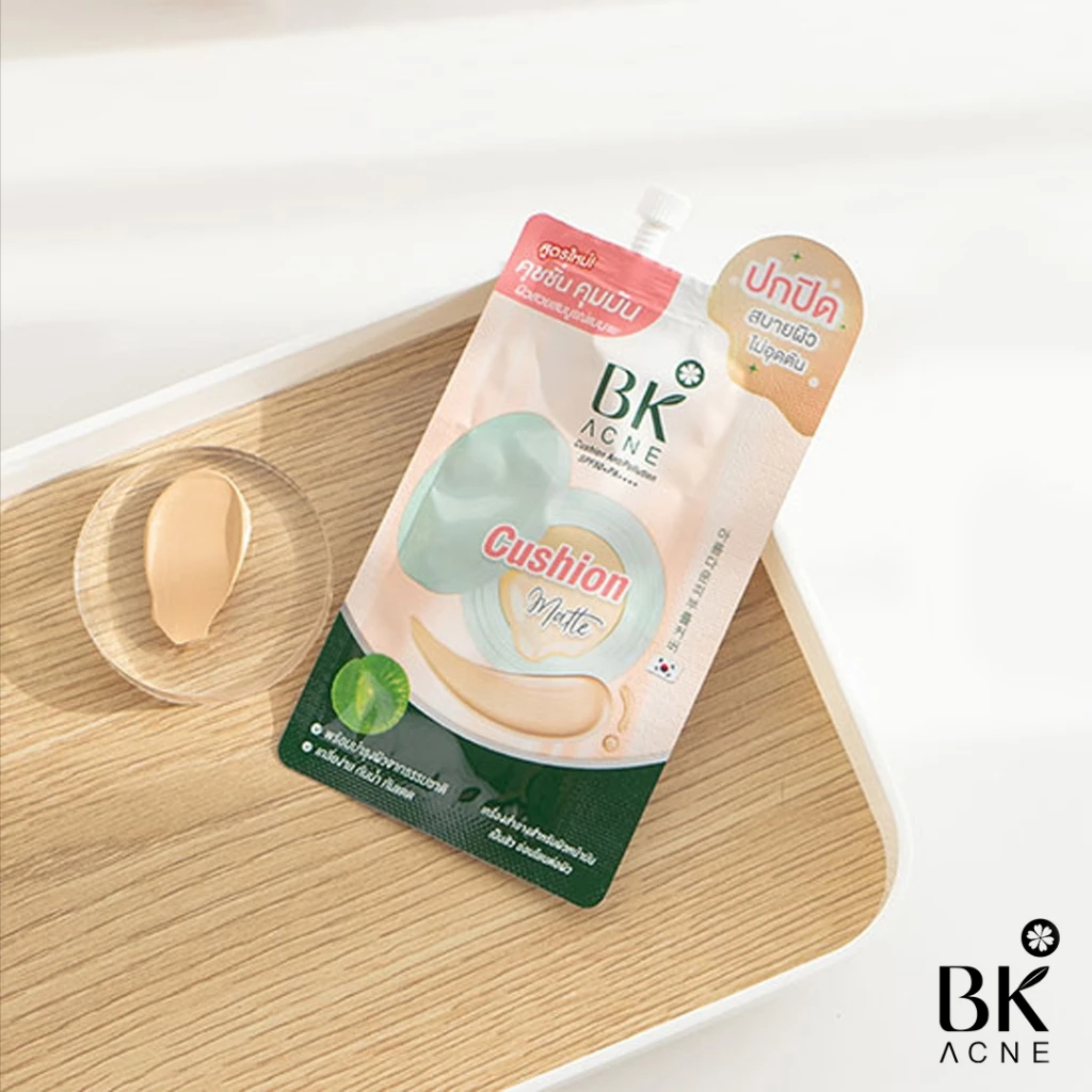 BK Acne Cushion AntiPollution SPF50+ PA++++ คุชชั่น BK คุชชั่นสิวผิวเกาหลี ปกปิด คุมมัน ขนาด 7กรัม.